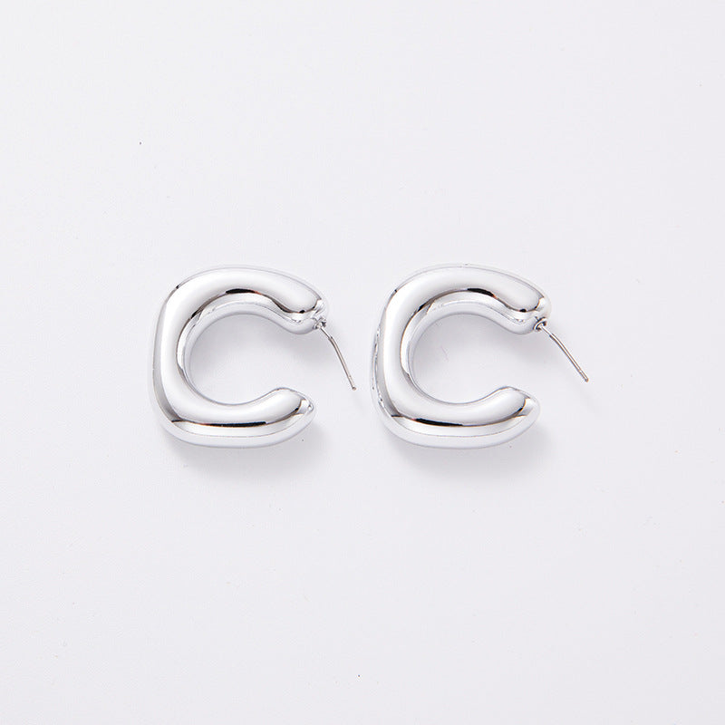 Shaped Electroplated Simple Acrylic Personalized Ear Earrings