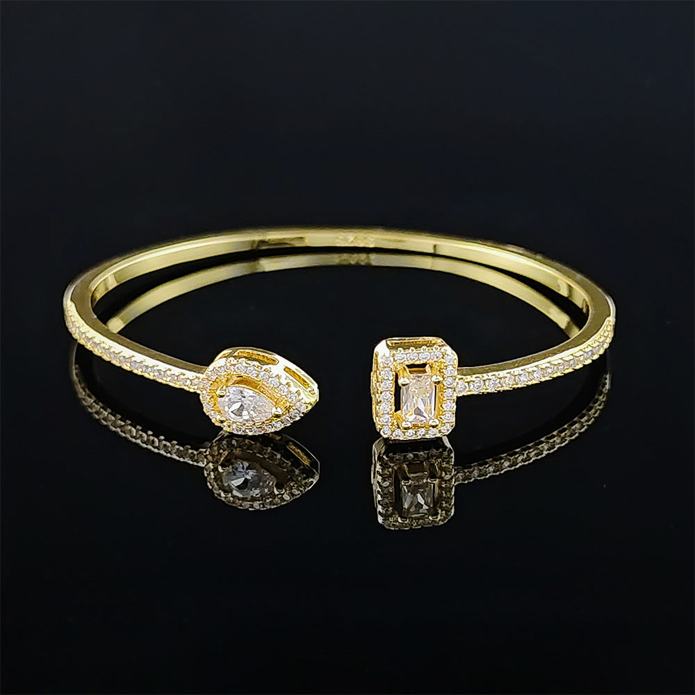 Irregular Opening Adjustable Personality Light Luxury Design Bracelet