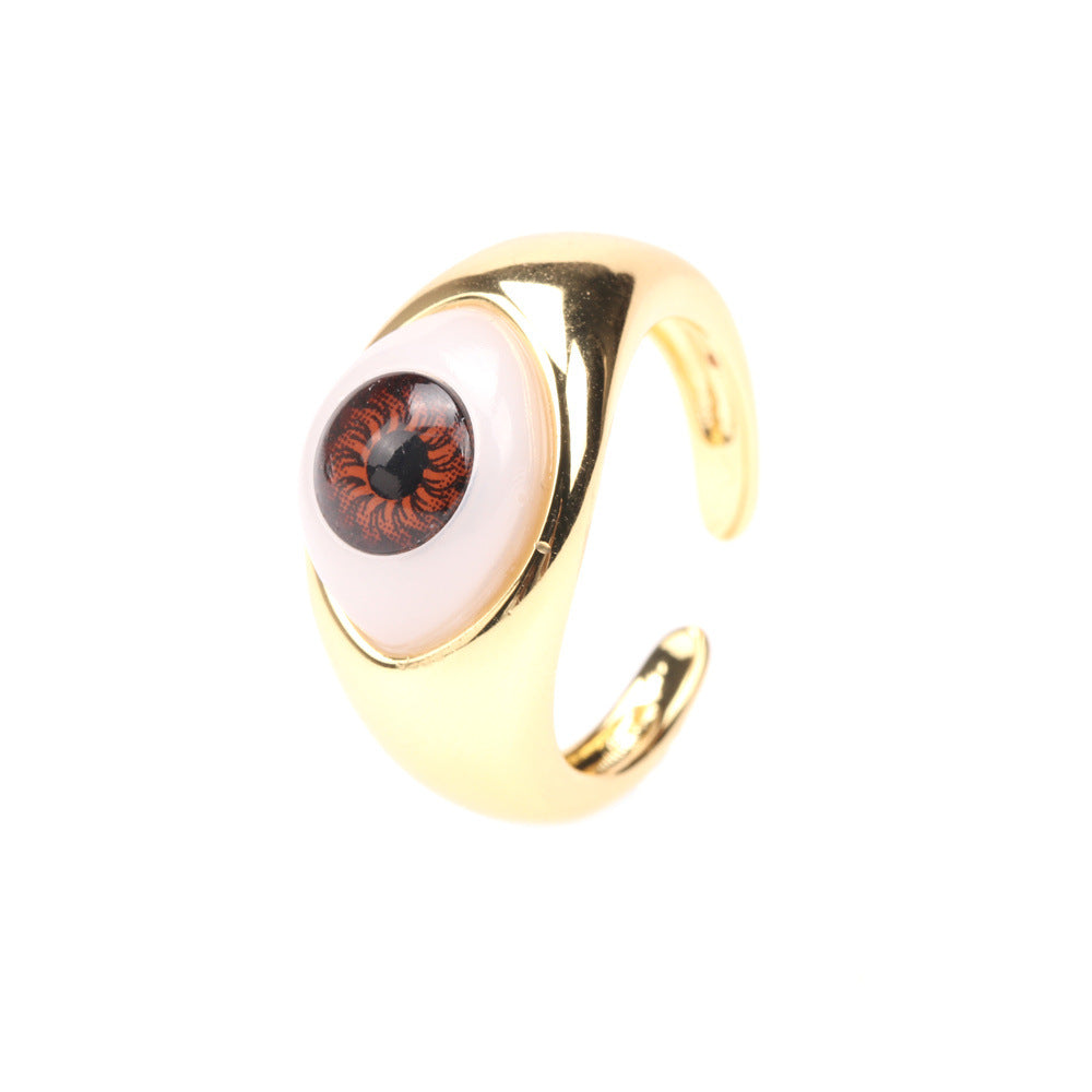 Ornament Fashion Devil's Eye Resin Blue Eyes Rings
