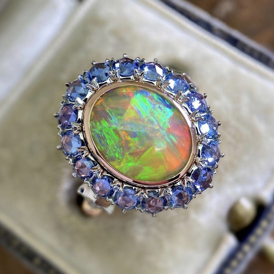 Women's Stylish Colored Diamond Engagement Holiday Gift Ring