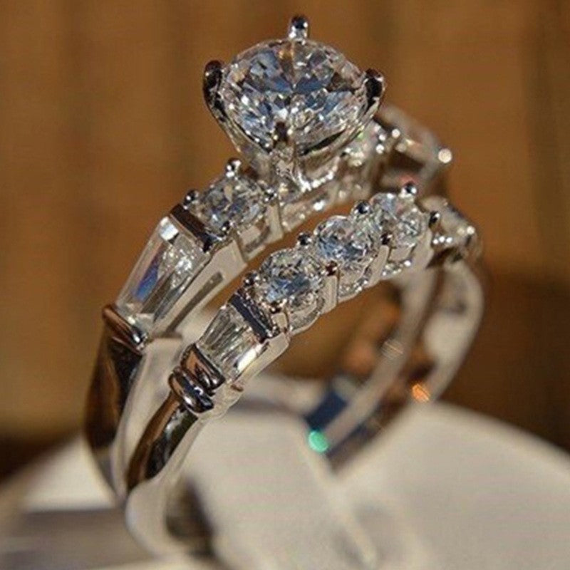 Women's Versatile Ornament Couple Set Engagement Rings