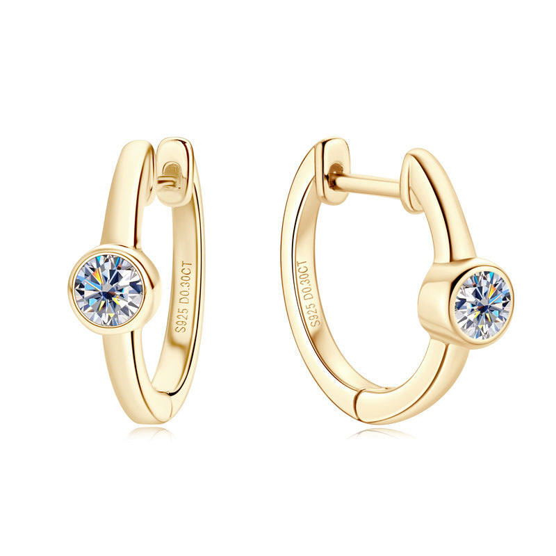 Women's & Men's Fashion Simple Color Moissanite Sterling Earrings