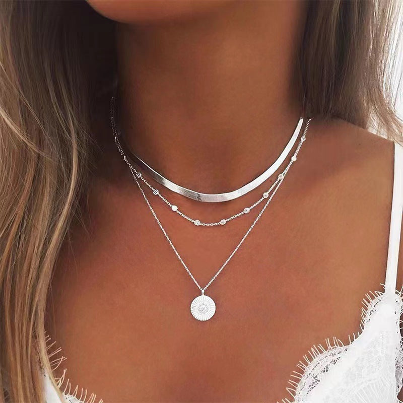 Graceful Personality Moon Asterism Double Layer Star Necklaces