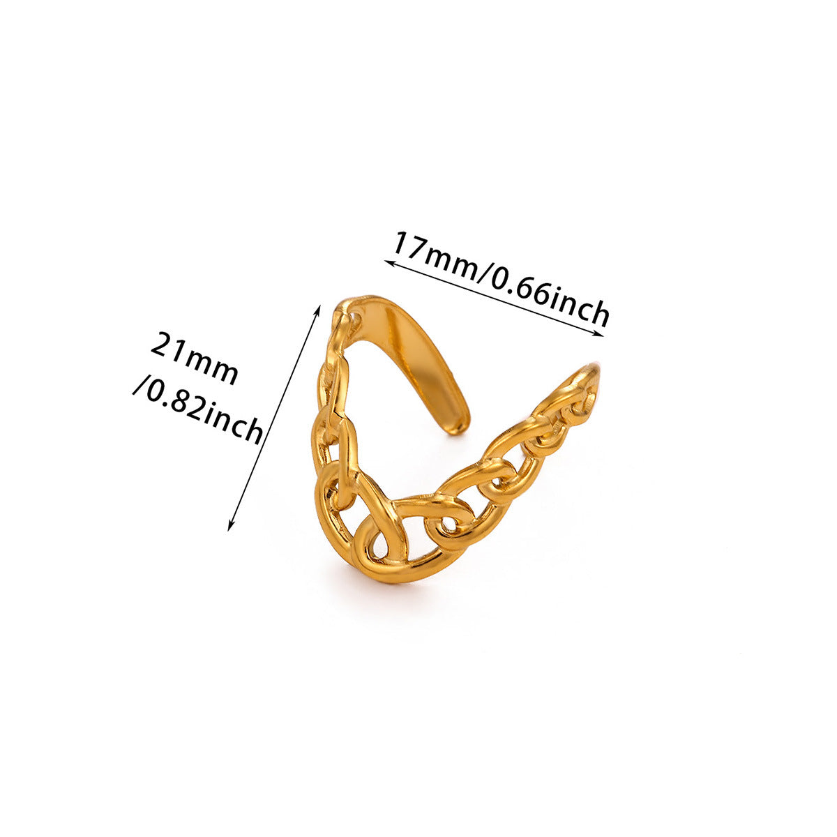 Creative Simple Stainless Steel Open Light Luxury High-grade Ring