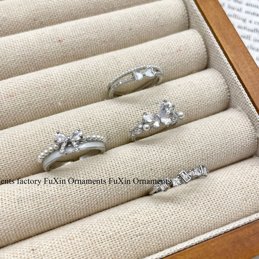 Open-end Female Design Delicate Super Shining Rings
