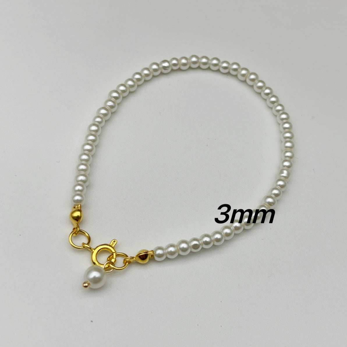 French Style Knot Pearl Female Bright Cream White Bracelets