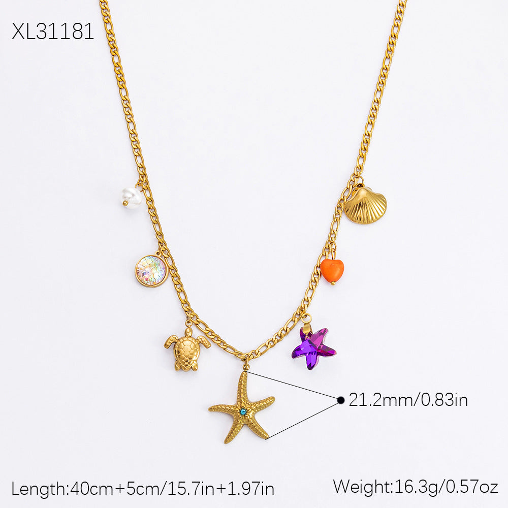 Butterfly Colorful Stainless Steel Cute Fashion Necklaces