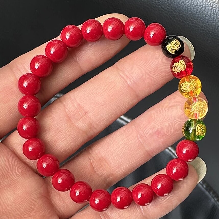 Women's & Men's Cinnabar Red Lucky Fortune For Life Safe Bracelets