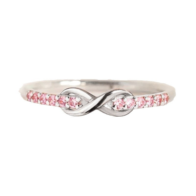 Women's Infinite Symbol Copper Inlaid Zircon Fashion Rings