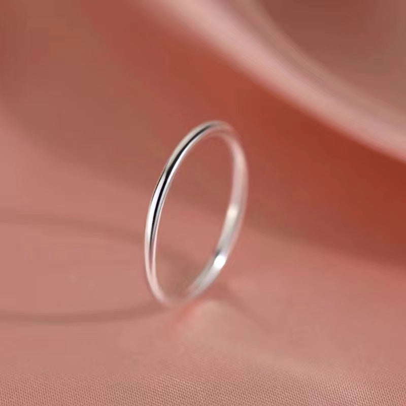 Women's & Men's Tail Index Finger Niche Round Glossy Rings