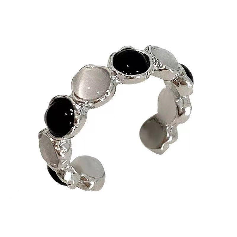 Opal Female Fashion Personality Couple Index Rings