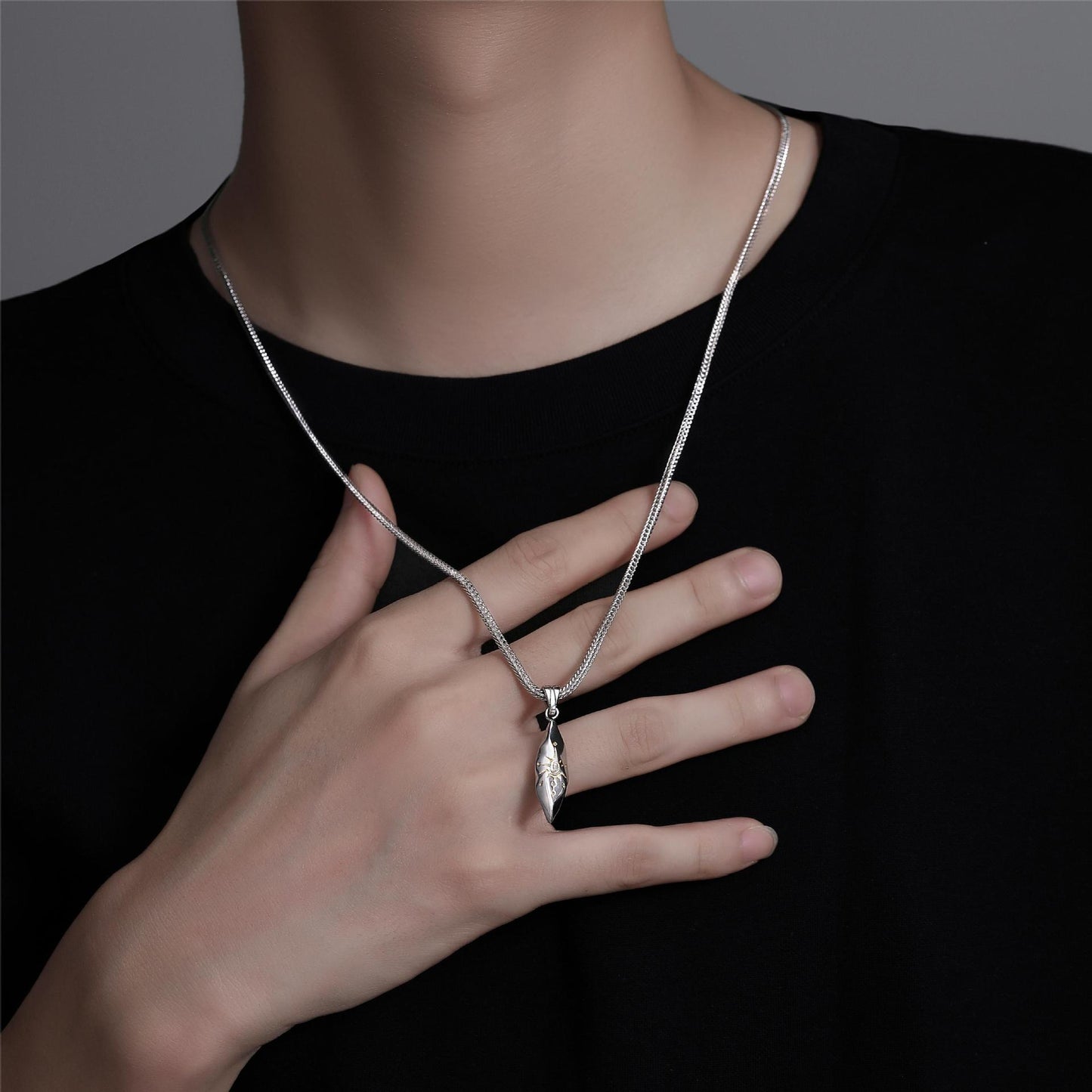 Men's Unisex Style Meteorite Color Matching Hip Necklaces