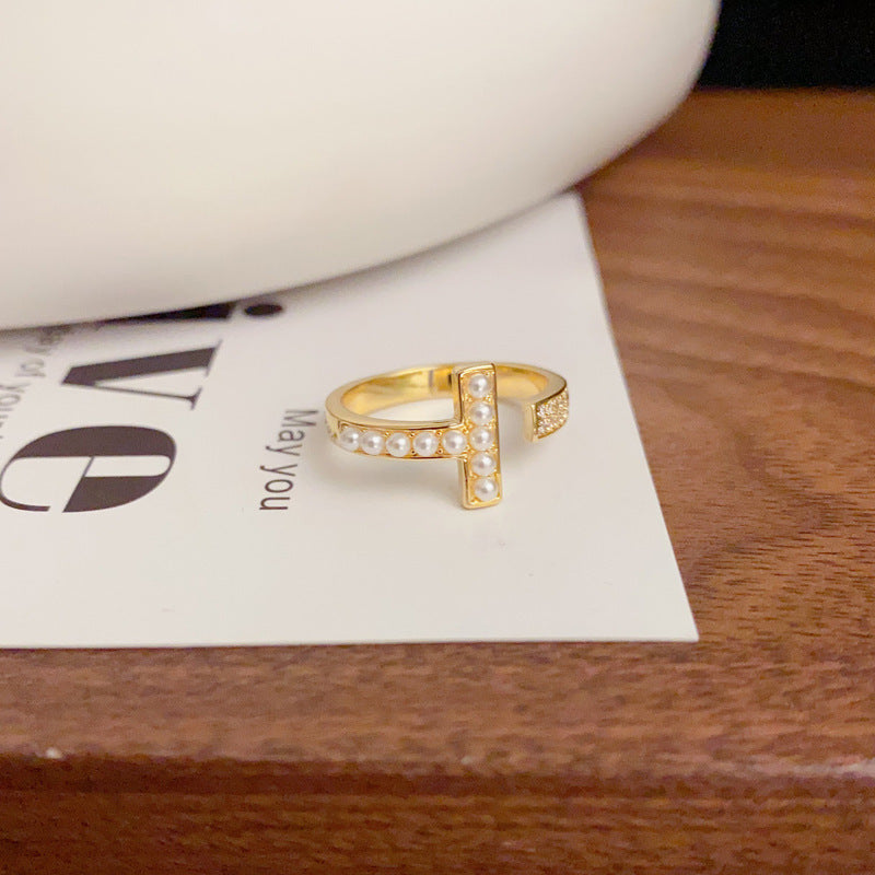 High-grade Open Female Trendy Cold Simple Rings