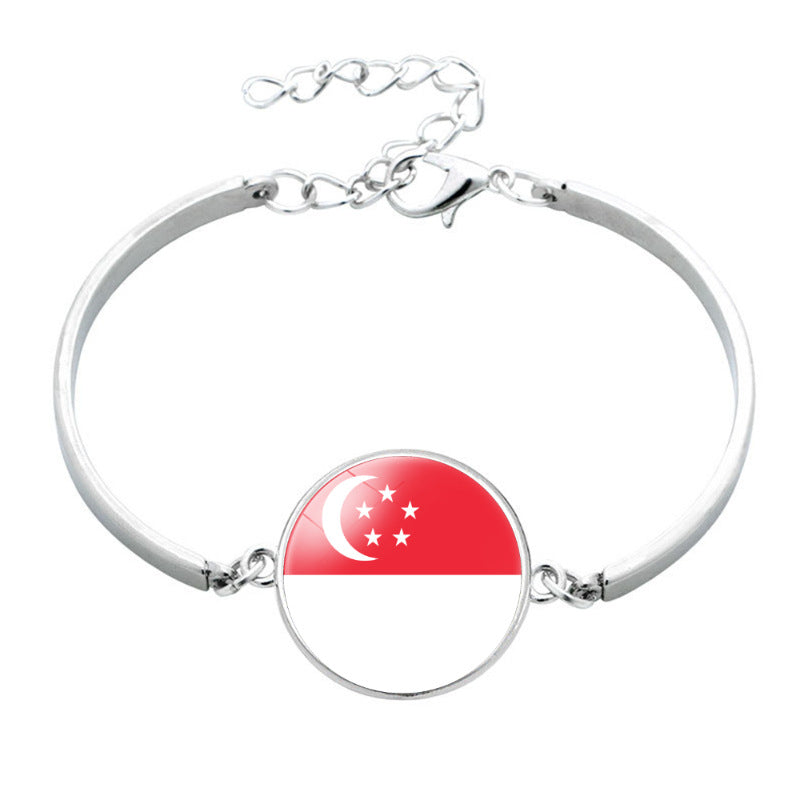 Asian National Flag Time Stone Palestine Bracelets