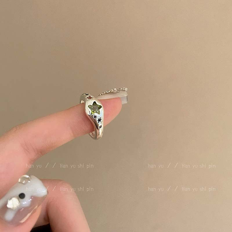 Vintage Court Style Flowers Opal Female Niche Rings
