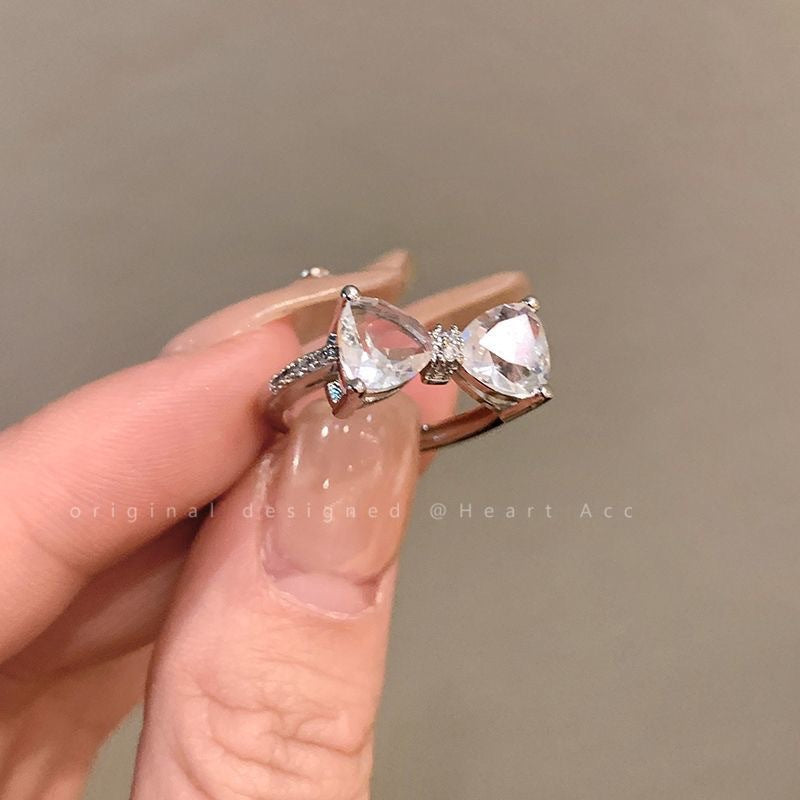 Princess's Castle Pink Bow Open Female Rings