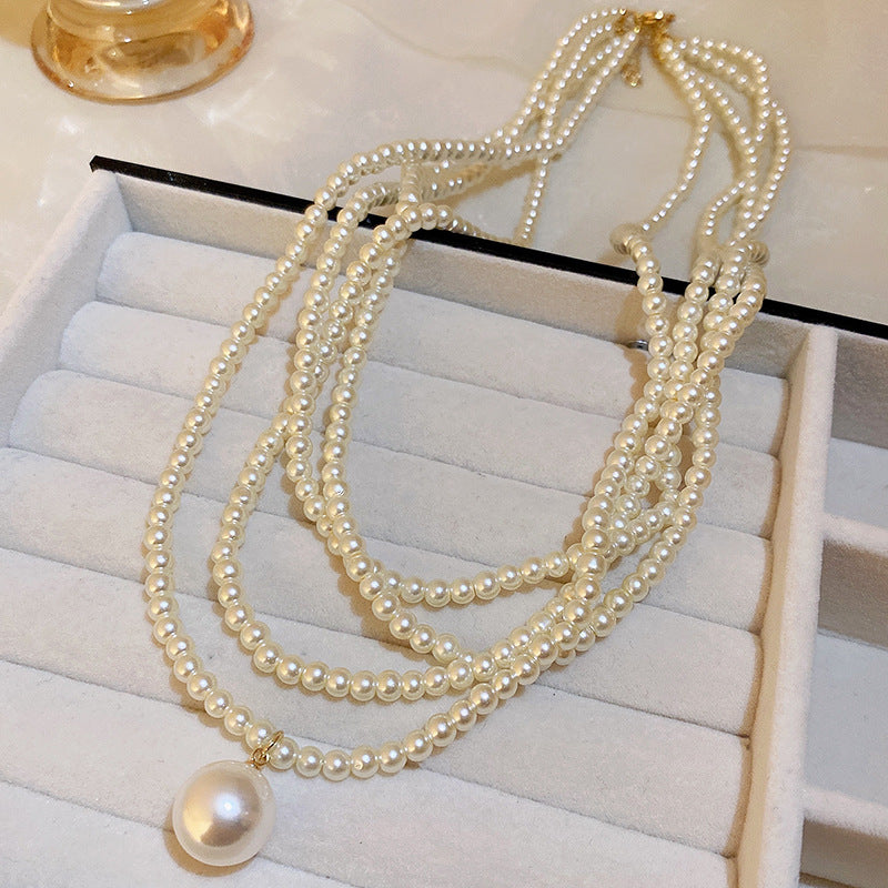 Vintage Pearl Flower Love Affordable Luxury Necklaces