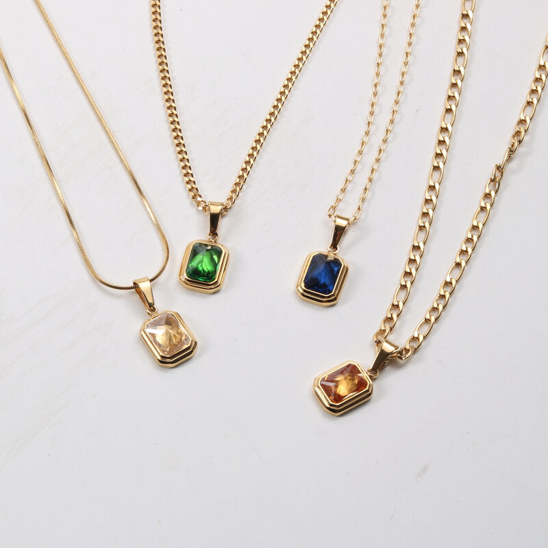 Female Gold Plated Hip Hop Couple Necklaces