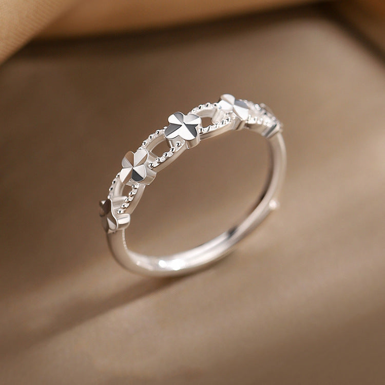 Women's Rich Hand Vietnam Alluvial Open Coin Sand Ring