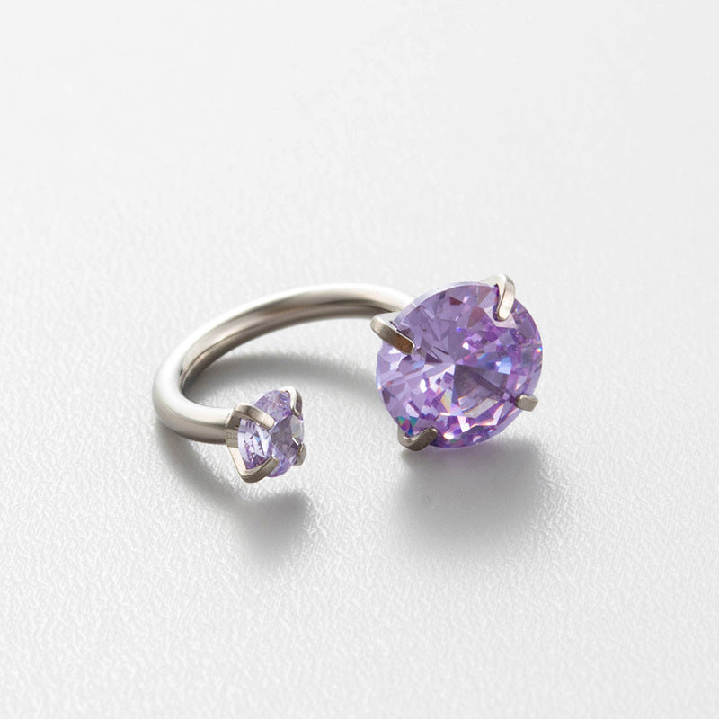 Screw Horseshoe Ear Bone Pin Flash Earrings