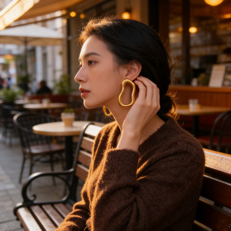 Hollow Personality Eardrops Sweet Cool Hot Earrings