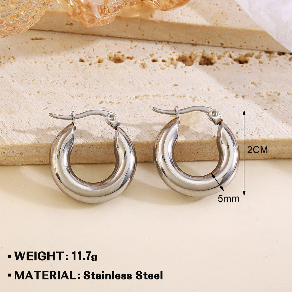 Women's Steel For French Retro Popular Simplicity Earrings