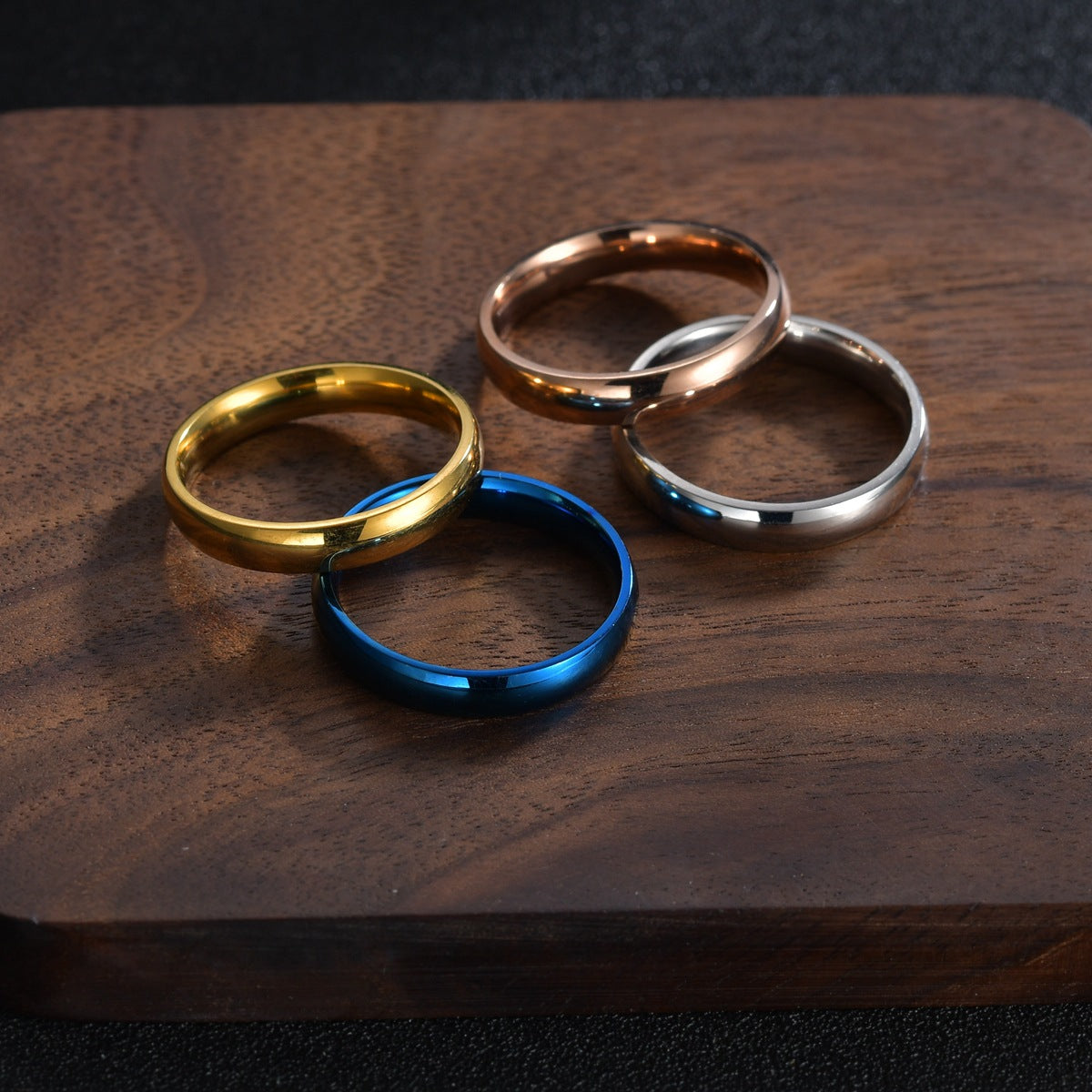 Glossy Inner Outer Ball Popular Ornament Rings