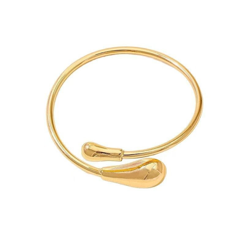Water Drop Open Collar Niche Design Jewelry Set