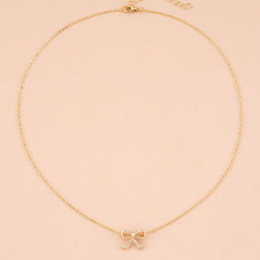 Women's Day Personalized Creative Symbol Bow Tie Simple Necklaces