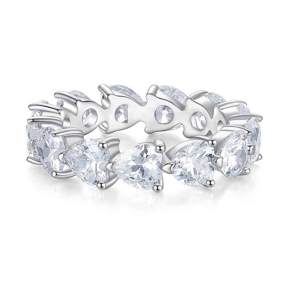 Women's & Men's Sterling Sier Diamond Stackable Zircon Full Rings