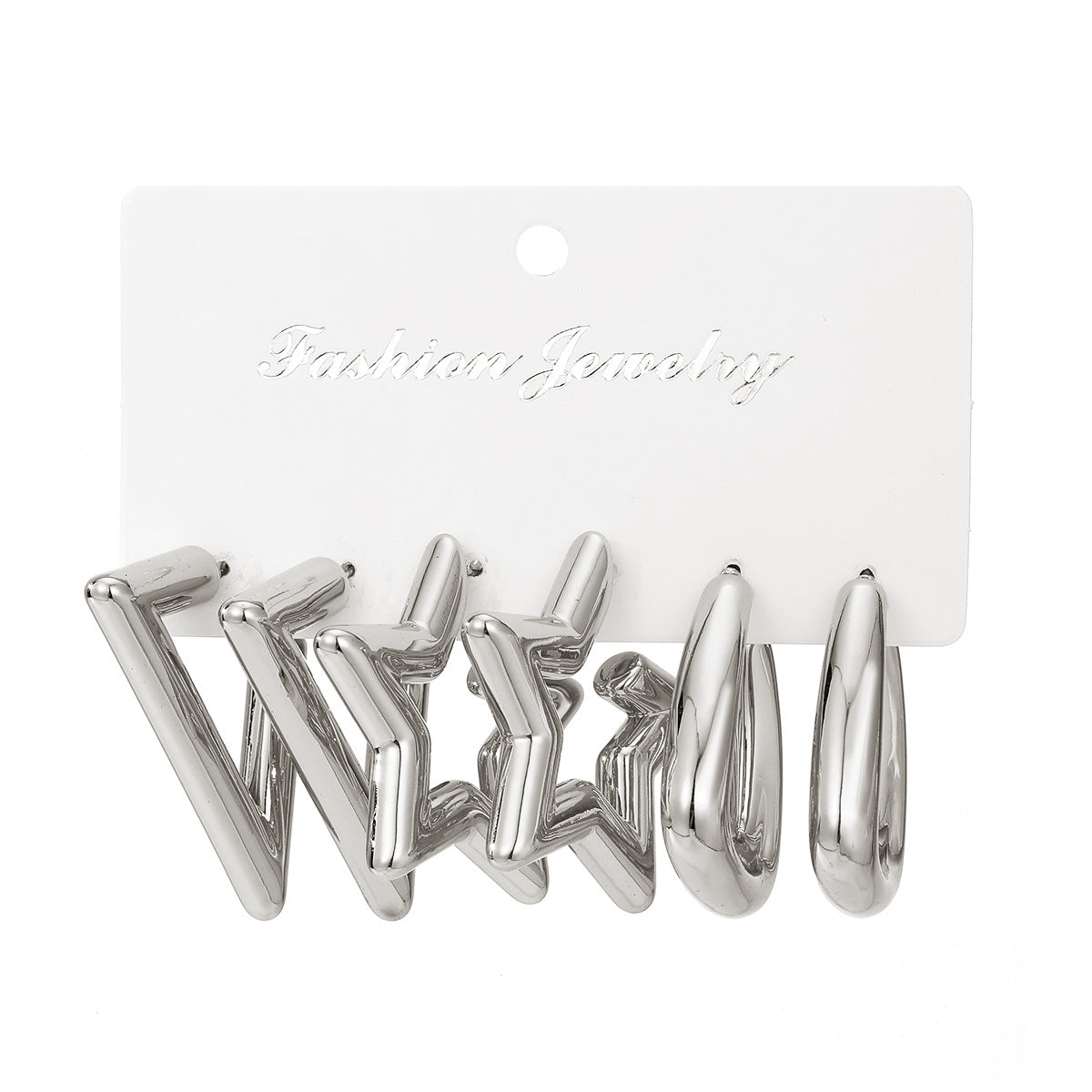 Creative Fashion Flattering Electroplated Shaped Twist Earrings
