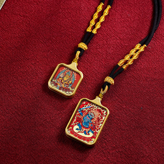 Women's & Men's Retro Titanium Steel Huang Cai Life Five Master Pendants