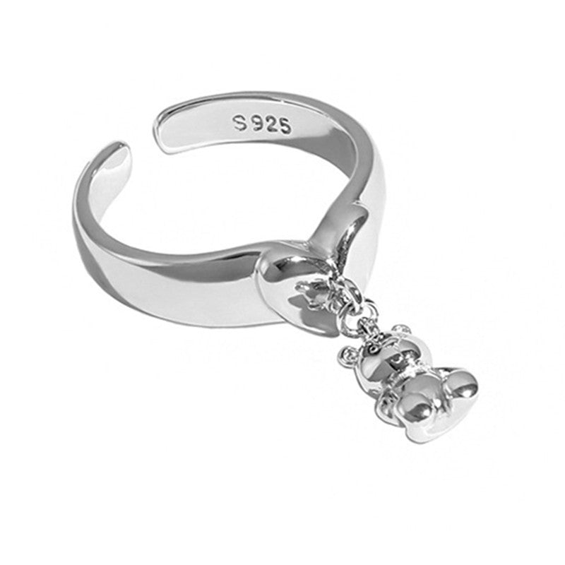 Sweet Loving Heart Bear Opening Cute Rings