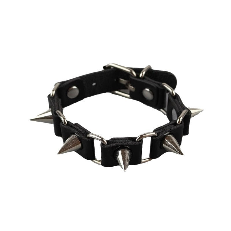 Dark Rivet Chain Armband Hot Hip Hop Rock Leather Bracelets