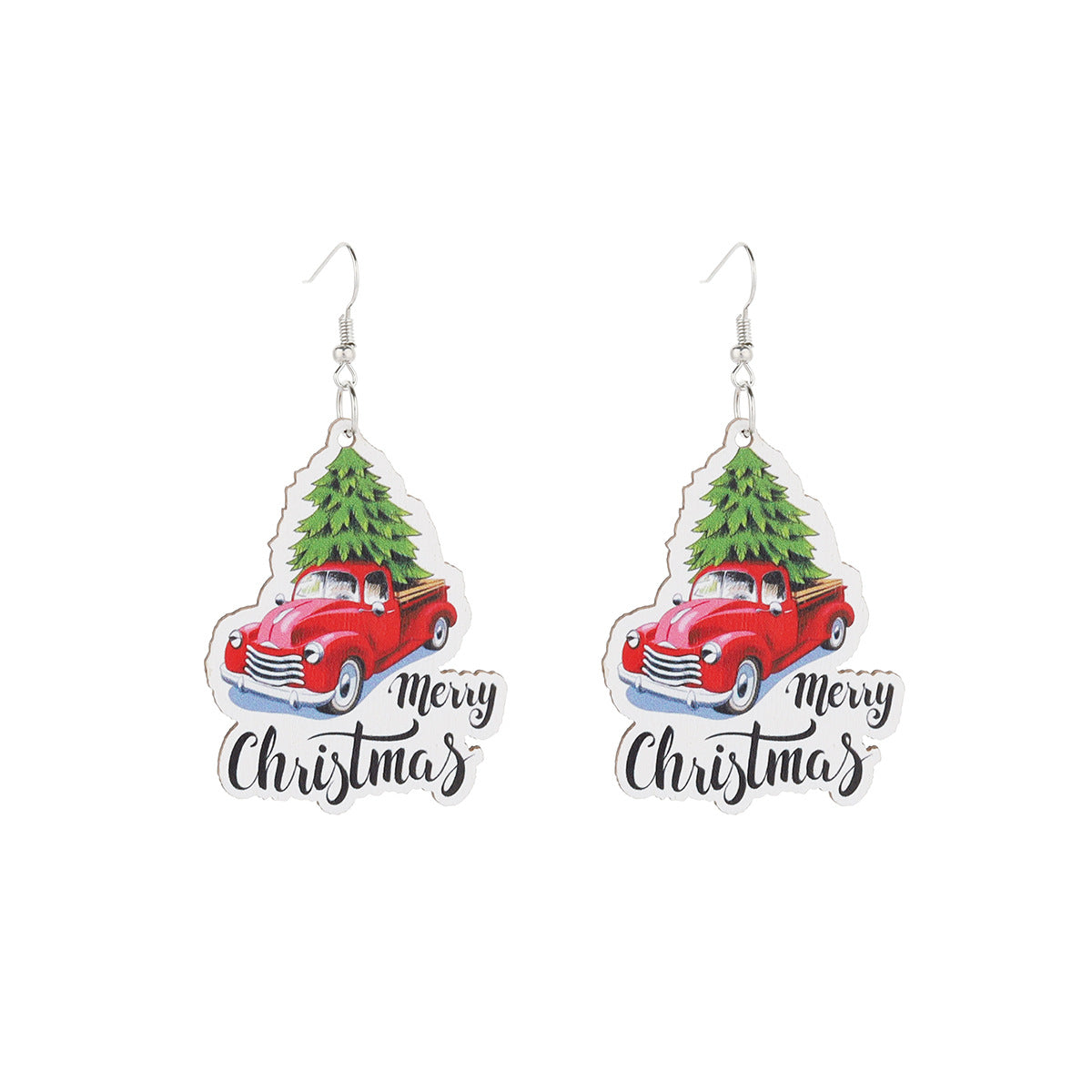 Cute Cartoon Acrylic Plate Christmas Holiday Earrings