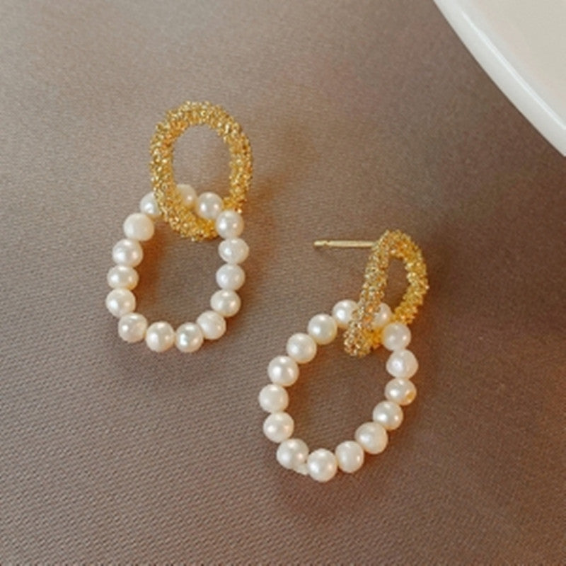 Women's Korean Pearl Simple Temperamental Ear Earrings