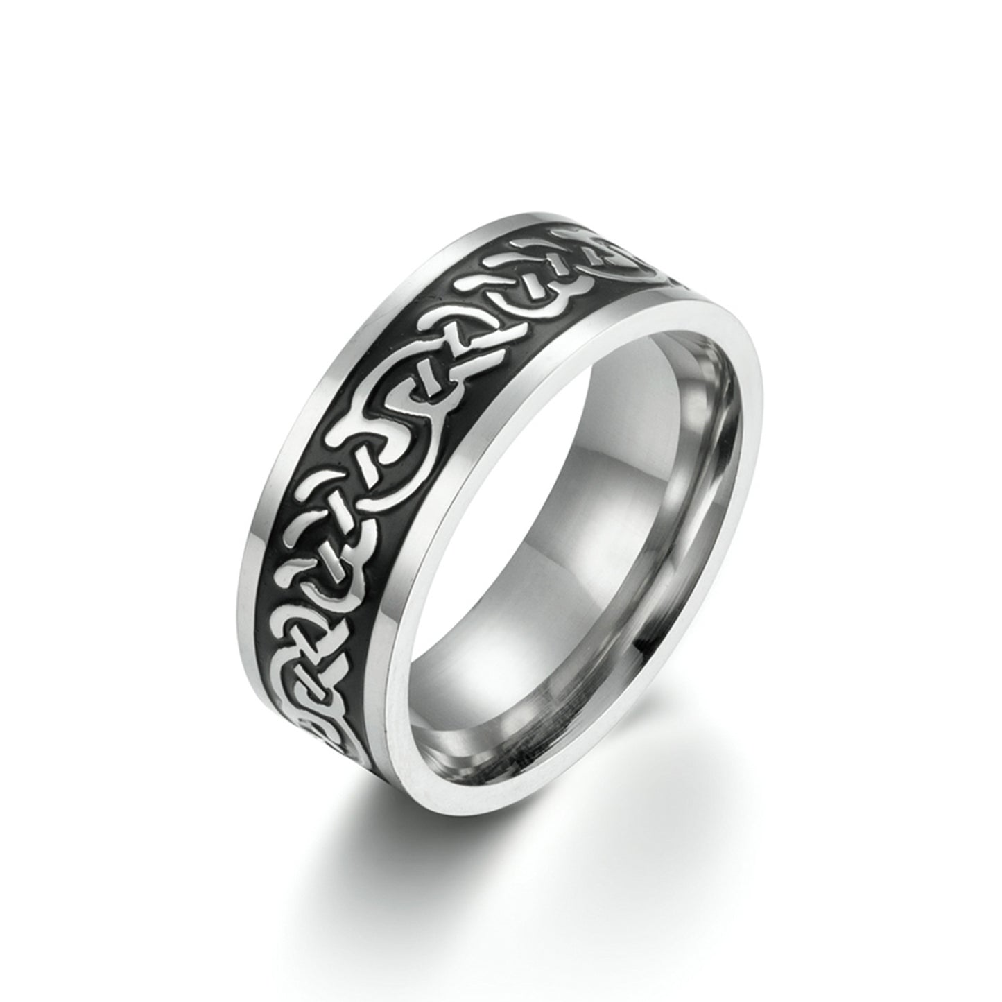 Men's Trade Viking Pattern Retro Domineering Titanium Rings