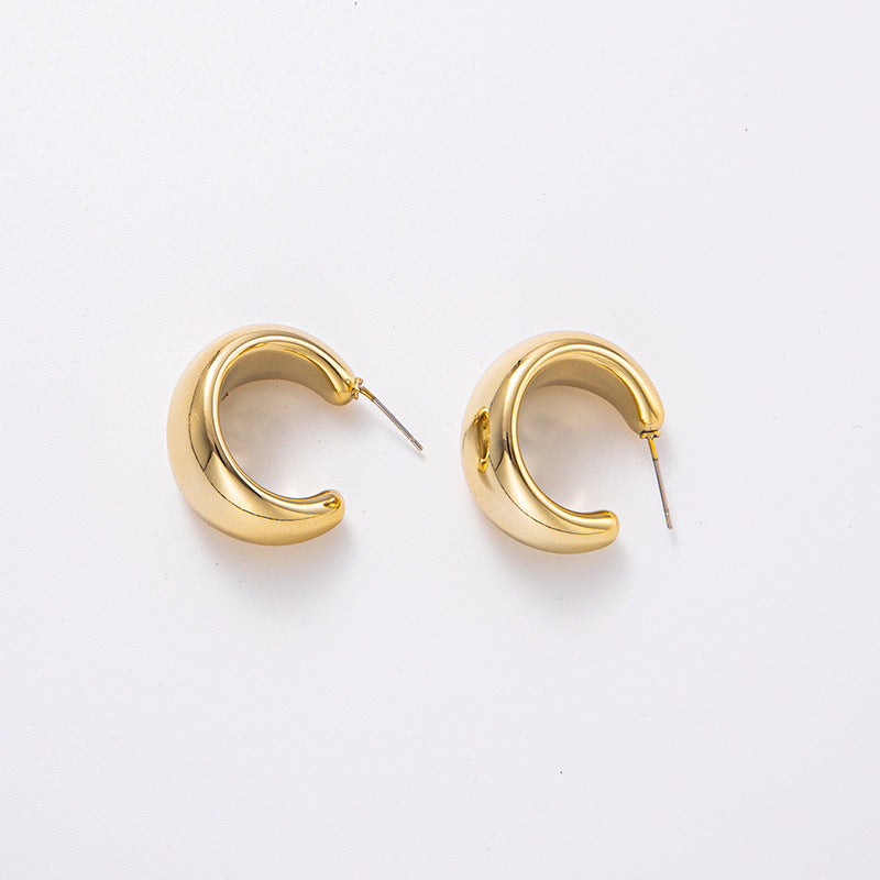 Shaped Electroplated Simple Acrylic Personalized Ear Earrings