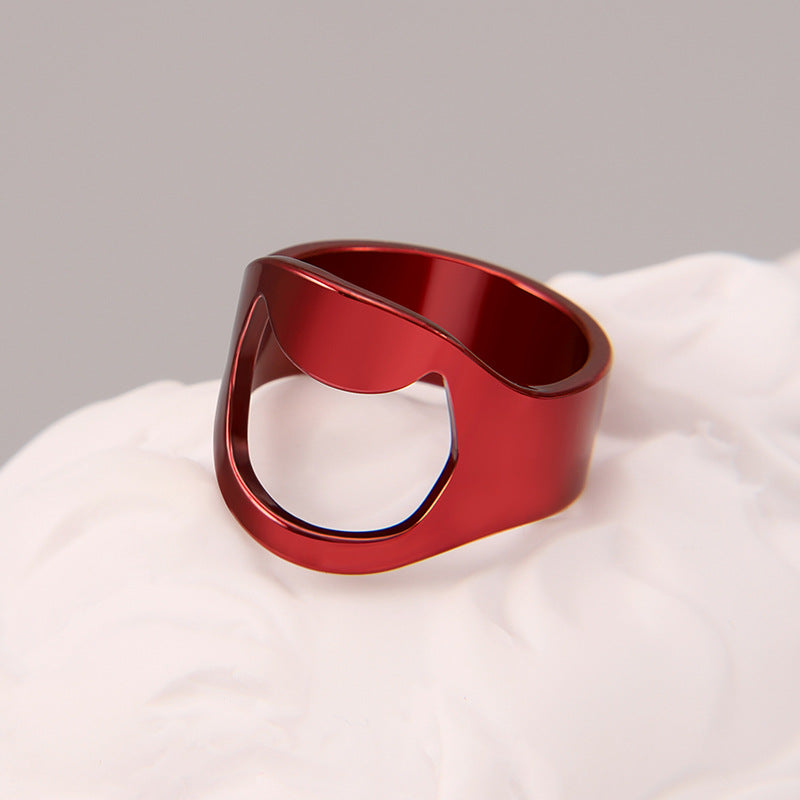 Steel Bottle Opener Screwdriver Lifting Device Creative Rings