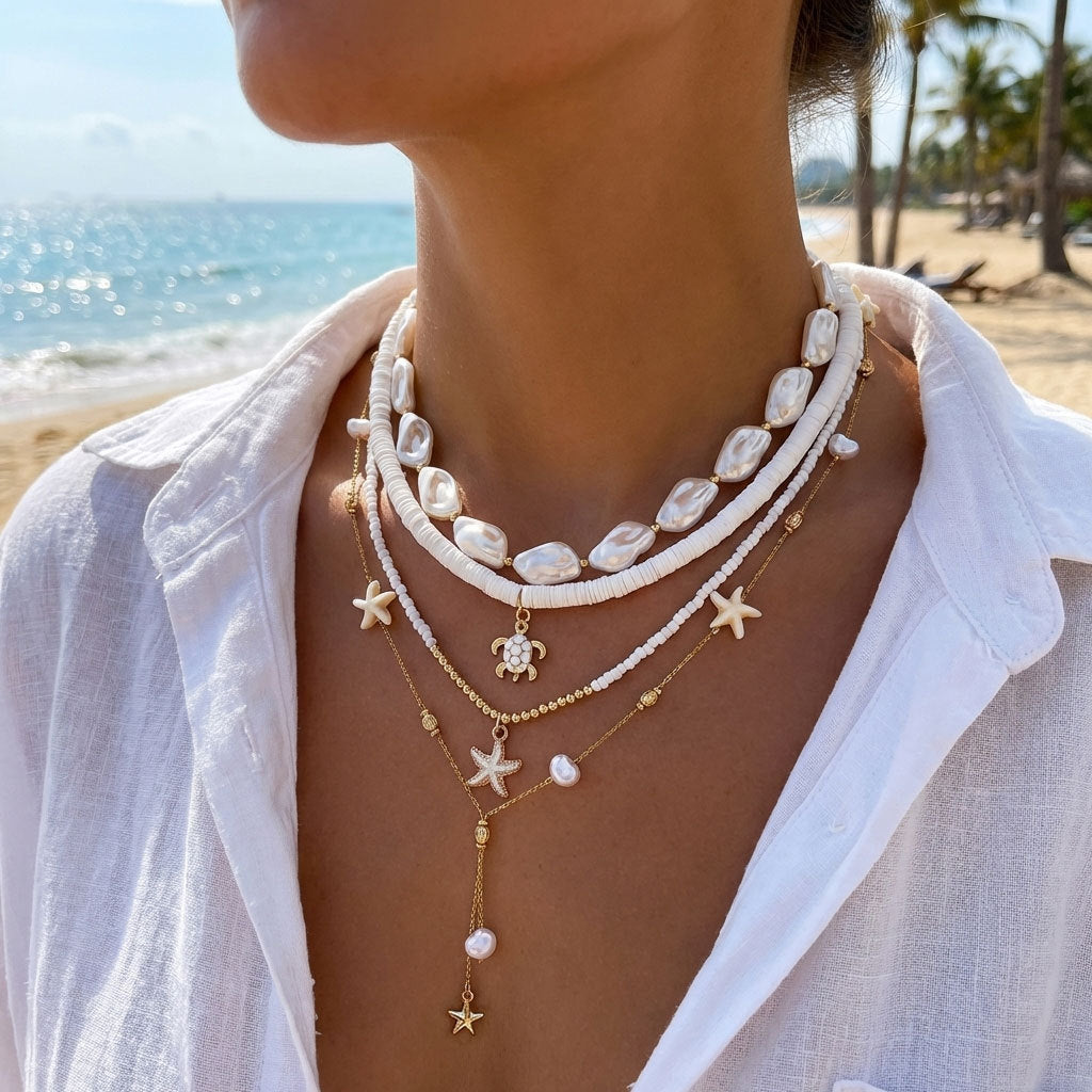 Bead Beach Marine Wild Starfish Shell Necklaces