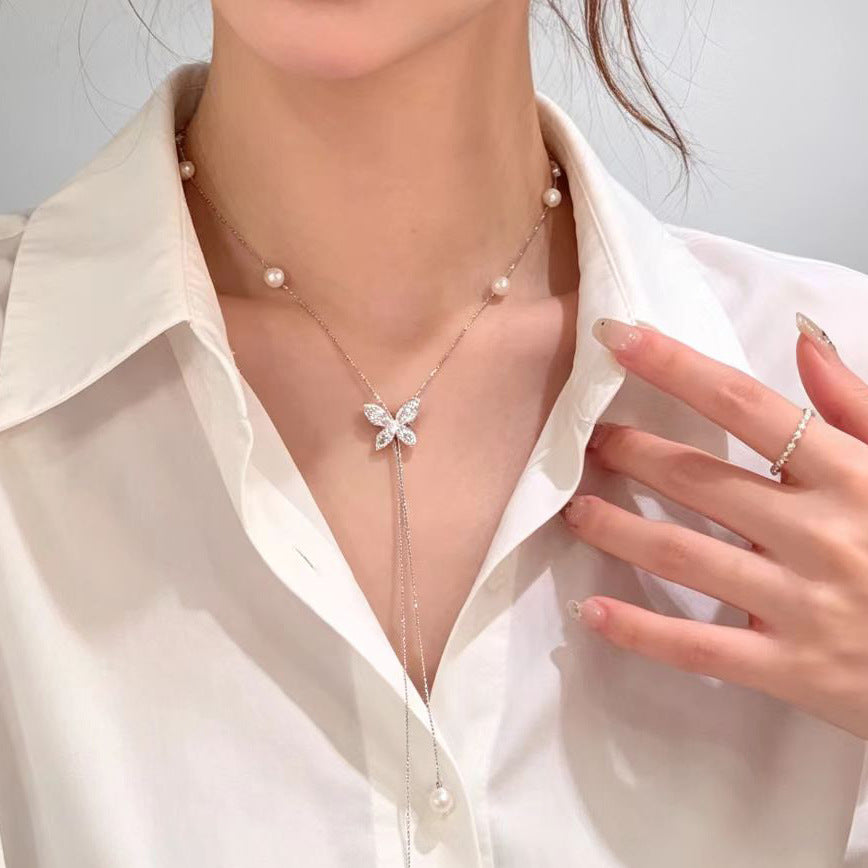 Women's Tassel For Fashion Light Luxury Long Necklaces