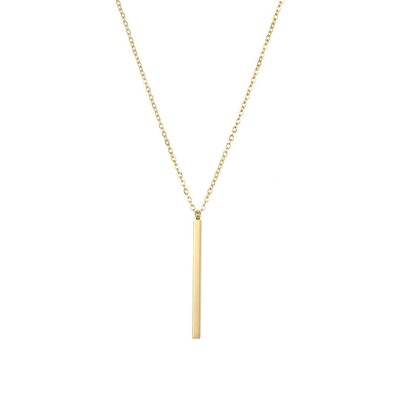 Fashion Stainless Steel Gold-plated Geometric Rectangular Pendants
