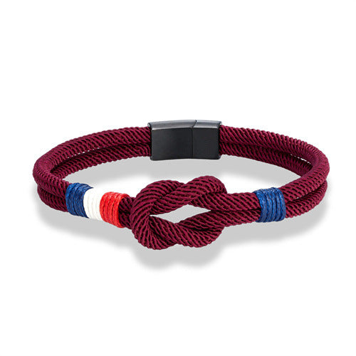 Women's & Men's French Flag Fashion Milan Rope Carrying Bracelets