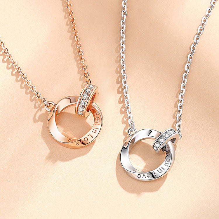 Women's & Men's Strip Couple One Pair Light Luxury Niche Necklaces