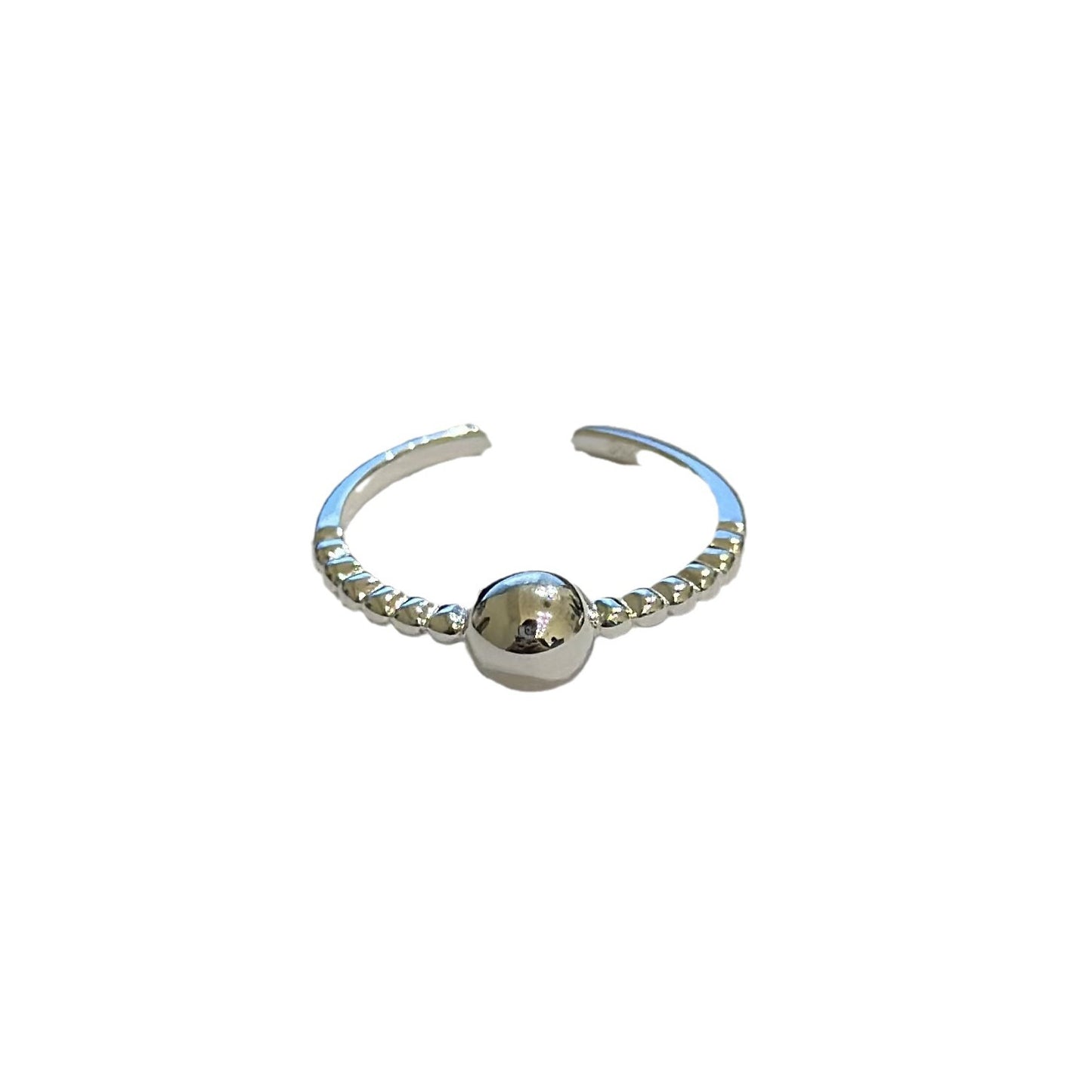 Round Bead Female Niche Design Fine Circle Tide Simple Rings