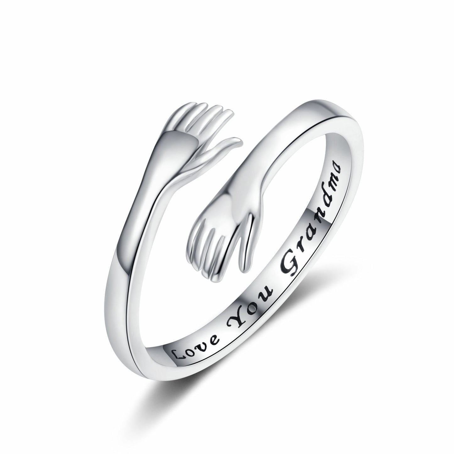 Hands Hug Female Fashion English Letters Rings
