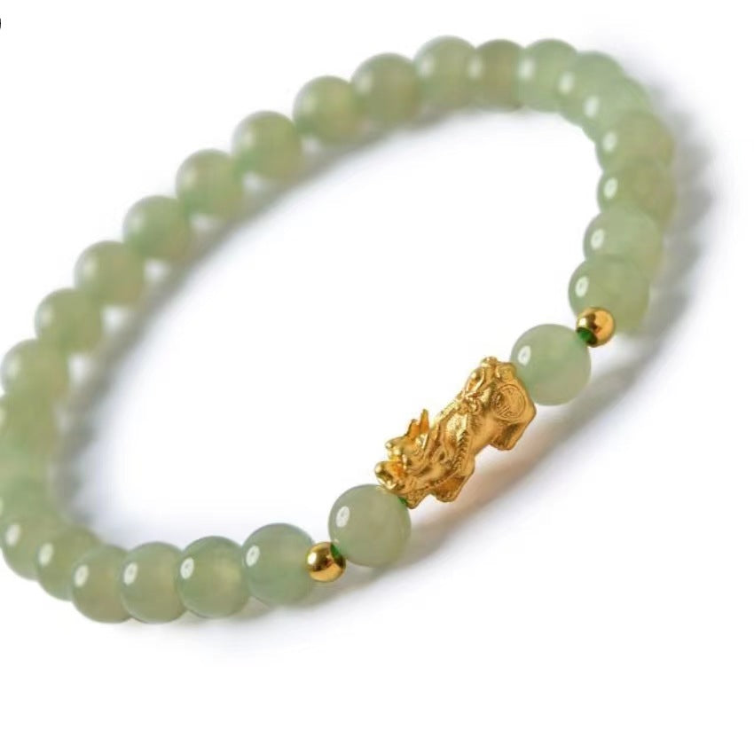 Broadcast Golden Pi Jade Couple Sunny Bracelets