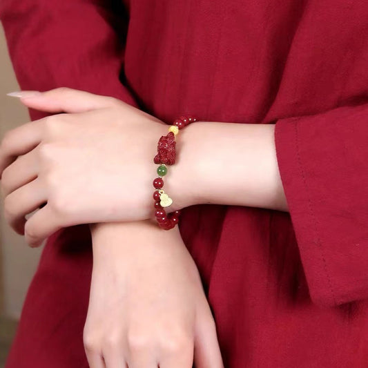 Nine Tail Fox Cinnabar Female Red Bracelets