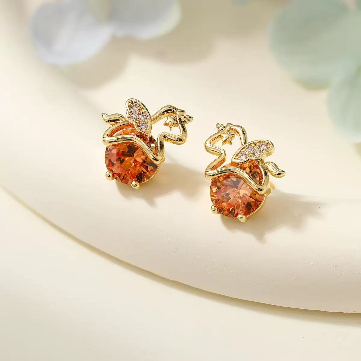 Princess On The Run Red Bow Stud Earrings