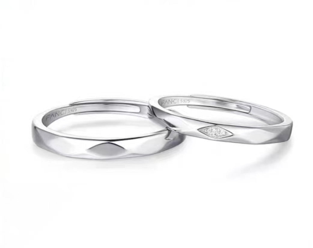 Women's & Men's Fan Home With Female Mobius Couple Fashion Simple Opening Rings